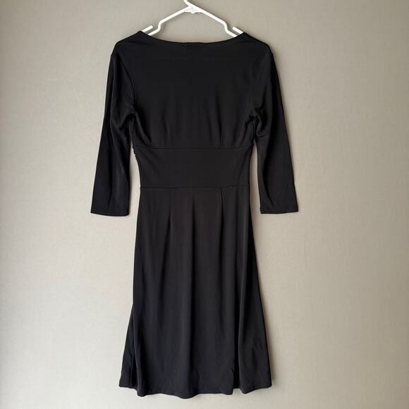 Ann Taylor LOFT Size 4 Black shift long sleeve mini Dress - Picture 7 of 9